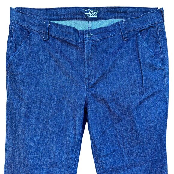 Old Navy The Flirt Dark Blue Flare Bell Bottom Jeans Size 16 - Picture 2 of 12